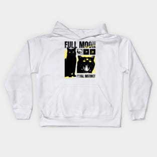 Black Cat - Full Moon Kids Hoodie